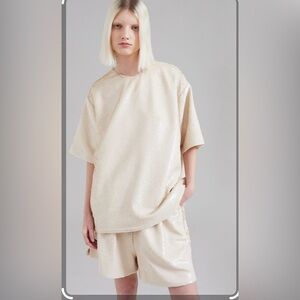 The Frankie Shop cream sequin 2 piece outfit